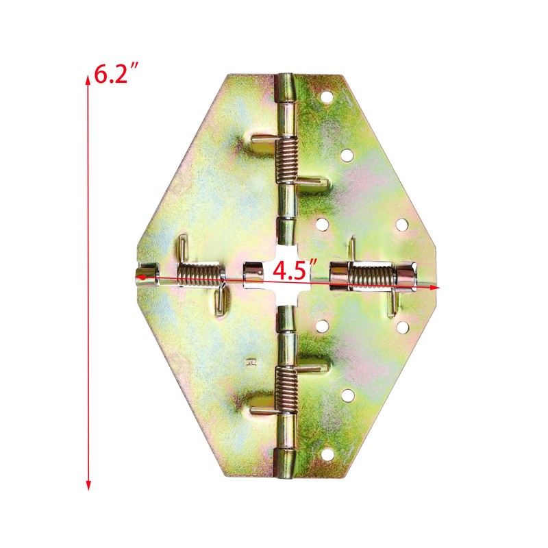 Coshar 2pcs 180 Folding Spring Hinges Heavy Duty Drop Leaf