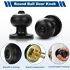 Estmoon 6 Pack Door Knobs, Matte Black Privacy Door Knob