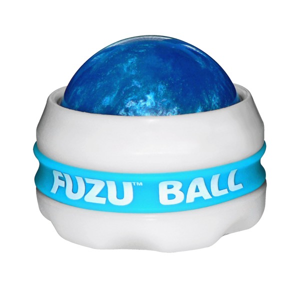 Fuzu Full Body Massager Ball for Deep Tissue Stress Relief, Neon Blue, 1 Massaging Ball