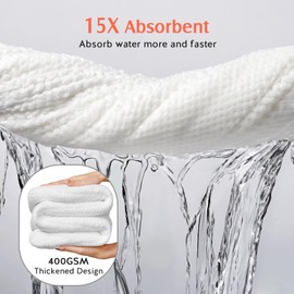 YFONG - Paquete de 2 toallas de pelo de microfibra para mujer, turbante de cabello súper absorbente de secado rápido para todos los estilos de cabello, anti encrespamiento, toalla grande de secado de