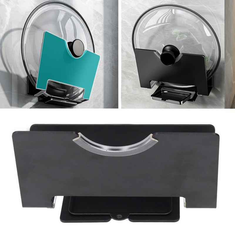 Pot Lid Holder Stainless Steel Wall Mounted Bracket Hole Free