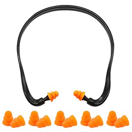 1 x Ohrstöpsel mit Geräuschunterdrückung und 5 Paar Ersatz-Ohrstöpsel, Ohrstöpsel aus Silikon, wasserdicht, zum Schwimmen und Arbeiten