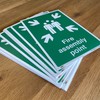 Fire assembly point Sign - 1mm Rigid Plastic Sign -