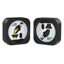 Sand Clock - Funny Stocking Stuffers for Men - Black Plastic Bathroom Timer