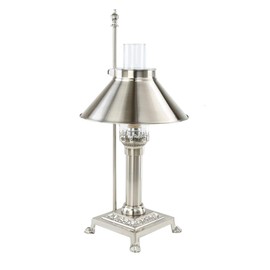 Renovator's Supply Table Desk Lamp Titanic Silver Tone Design 20" Inch Height