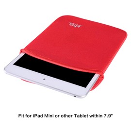 King of Flash 7" Red Slim Soft Padded Neoprene Sleeve for Allwinner A13 & Various Generic Android Tablet
