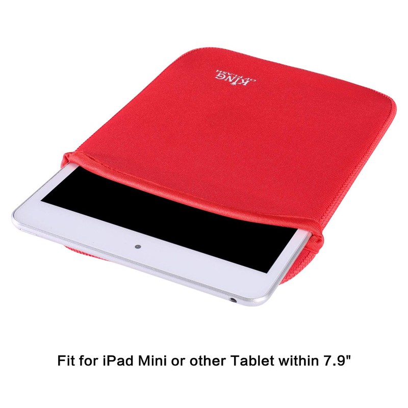 King of Flash 7" Red Slim Soft Padded Neoprene Sleeve