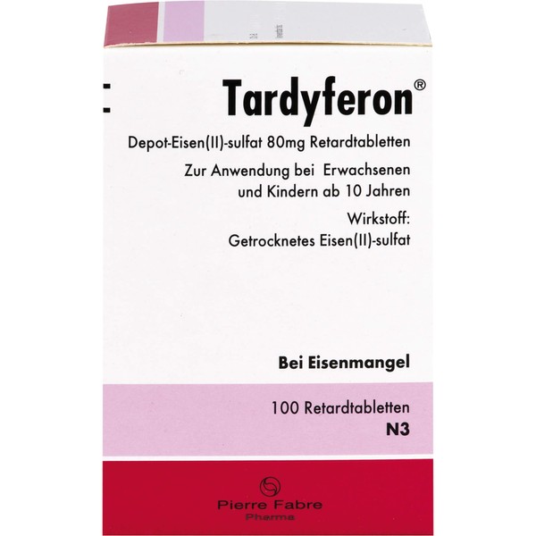Tardyferon 80 mg Retardtabletten bei Eisenmangel, 100 pcs. Tablets