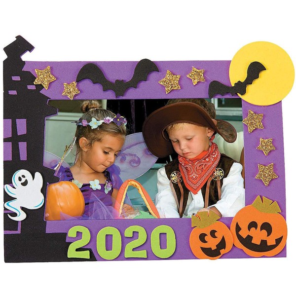 2020 Dated Halloween Picture Frame Craft Kit - Makes 12- Crafts for Kids