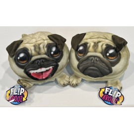 Kipp Brothers NEW Kipp Brothers Flip Arooz 5” Pug Dog Reversible Stuffed Animal Plush