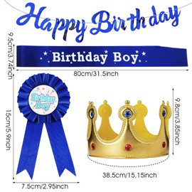 Hariendny Golden King Crowns Set Adjustable Prince Crowns Hat Gold Costume Crown Supplies for Boys Birthday Party