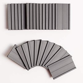 U Brands Black Magnetic Card Holders, 2" x 1", 25 Pack