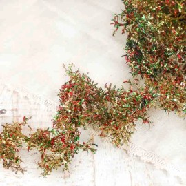 Unbranded 25 Feet of Sparkling Wired Tinsel Snowflake Winter Garland