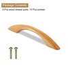 sourcing map 5Pcs Wood Drawer Pulls Handles, 96 mm/3.8" Hole