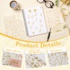 6 Sheets 3D Puffy Gold Letter Stickers, 316 Pcs Alphabet