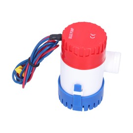 Boat Bilge Pump, 12V 24V 350 500 750 1100GPH Bilge Pump, Low Noise Bilge Pump, Semi-Automatic Switch, Electric Small Submersible Pump for Bilge Pumps (DC24V 1100GPH)