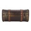 Retro Wooden Suitcase Home Party Artificial Leather Jewelry Necklace Storage