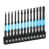 toolant 3" Impact Torx Bit Set 13pcs (TT7-TT40), 1/4 Hex-Shank