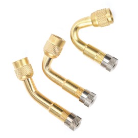 Extensor de Vástago de Válvula, 90 ° 135 ° 45 ° Adaptador de Extensión de Vástago de Válvula Extensor de Válvula de Neumático de Latón para Coche, Motocicleta, Bicicleta(Oro)