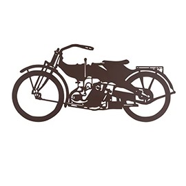 Collections Etc Iron Cut-Out Motorcycle Wall Decoration