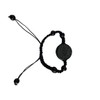 generic Black Bracelet adjustable W/Obsidian 1.18 In diameter stone Engraved