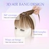 Hairro Bangs Hair Clip 3D 360°Cover Clip On Bangs Remy