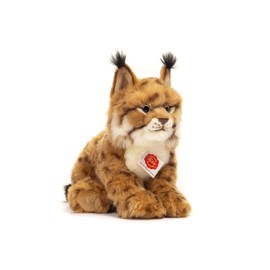 Teddy Hermann 90470 Lynx 10,2"/26 cm, Soft Toy, Plush Toy