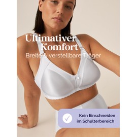 Naturana 5063 Women's Minimiser Bra (Minimiser Moulded Soft Cup Bra) - White plain Blickdicht, size: 80E