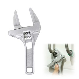 Doyime Monkey Wrench, Wide, Vertical Pipe Wrench, Faucet Wrench, Large Opening, Thin, Lightweight, Adjustable, Work, Water Piping, Plumbing, Repair, Adjustment Range (0.2 - 2.7 inches (6 - 68 mm)