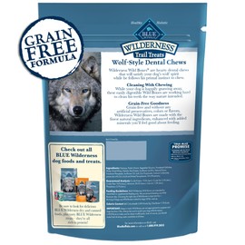 Blue Buffalo Wilderness Wild Bones Grain-Free Dental Chews Dog Treats, Small, 27-oz Bag