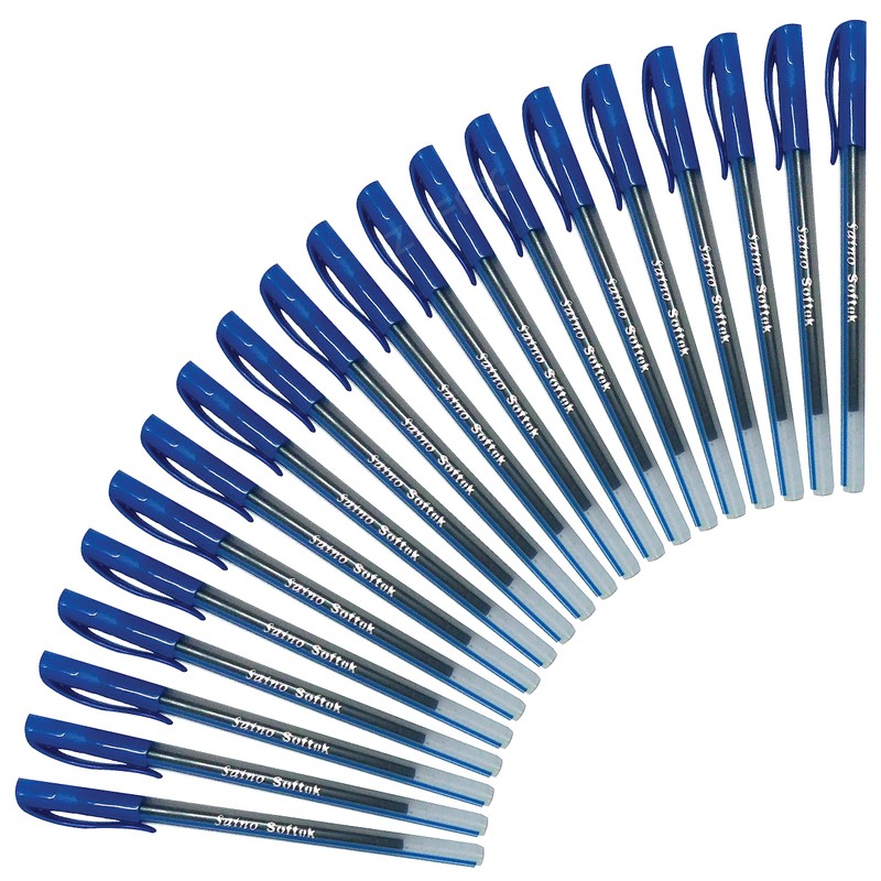 SAINO Fine-X Ballpoint Pens, BLUE, 0.7mm Fine Point, Pack of