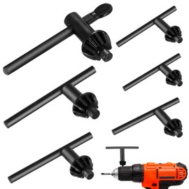 Tenbrachian 6 Pcs Drill Chuck Key Set, Replacement Drill Chuck Keys for Drill Chuck Key Wrench Set, Universal Impact Hand Drill Key Press Wrench Chucks, for 4mm 6mm 10mm 13mm 16mm 20mm Drill Chucks