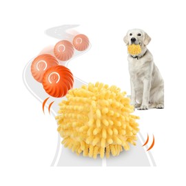Interactive Dog Toys, Electric Dog Ball Toy with Cover, Automatic Dog Toys to Keep Them Busy, Moving Dog Enrichment Toys for Small/Medium/Large Dogs (Large Orange)