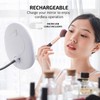 OVENTE 9'' Rechargeable Lighted Wall Mount Makeup Mirror for Bathroom
