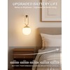 MSTETO Globe Wireless Wall Sconces Set of Two, Battery Operated