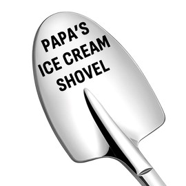 Papa Fathers Day Bday Gifts for Papa Dad Ice Cream Shovel for Father Grandpa Birthday Gifts for Papa Coffee Spoon Gifts for Ice Cream Lover Dad Grandfather Retirement Gifts for Papa Gifts