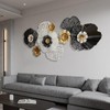 HAVFIFK Wall Decor,Modern Metal Flower Decoration Wall Art, 51" X