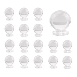 MOROBOR Spherical Acrylic Knobs, 16pcs No Drilling Self-Adhesive Dresser Drawer Acrylic Knob, Clear Cabinet Drawer Knobs, Pulls Handles for Mirror Closet Box Gift Case(18mm Diameter)