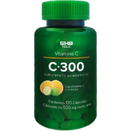 Nutrition | C300 Vitamina C | Suplemento Alimenticio | Contiene Cítricos | Fortalecimiento del Sitema Inmune | Fórmula Avanzada | 120 Cápsulas, 300 mgs De Vitamina C Por Porción para 4 meses