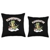 Plumber Dinosaur T-Rex Pipe Wrench Dino Funny Plumbing Throw Pillow