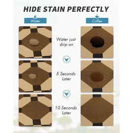 AMOAMI-Coffee Mat Hide Stain Rubber Backed Absorbent Dish Drying Mat for Kitchen Counter-Coffee Bar Accessories Fit Under Coffee Maker Coffee Machine Espresso Machine Dish Rack PEANUT 12X19