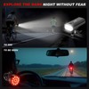 Ascher USB Rechargeable Bike Light Front and Back, Super Bright