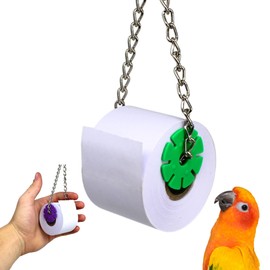 Bonka Bird Toys 2310 Mini Shred Roller Bird Toy Paper Roll Chew Hanging Forage Plastic Discs Cockatiels Parakeets Conures and other Similar Sized Birds