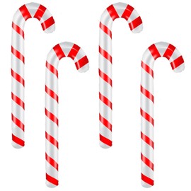48 Inch Inflatable Christmas Candy Canes Jumbo Christmas Decorations Blow Up Christmas Candy Canes Inflatable Candy Canes Balloons Ornaments for Xmas Indoor Outdoor Holiday Yard Decor New Year Gifts