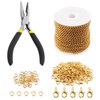 Keadic 102 Pieces 30 Feet Jewellery Making Chains Kit W