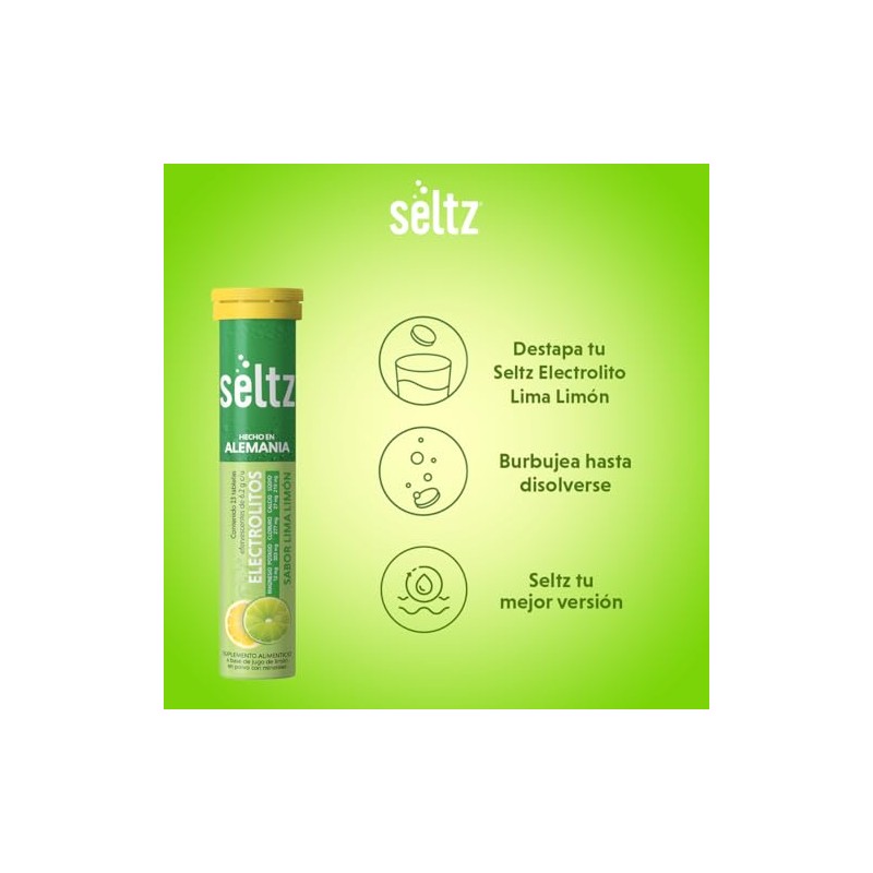 Seltz Electrolitos Lima-Limón Tabletas Efervescentes