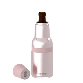 Asobu Frosty Beer 2.0 Fully Insulated Stainless Steel 12 Ounce Beer Bottle and Can Cooler with Beer Bottle Opener (Dusty Pink)