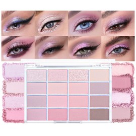CAKAILA 16Colors Pink Nude Taupe Basics Matte Eyeshadow Palette,Muted Pink Eye Shadow Makeup Travel Makeup Palette all in one Long Lasting Waterproof Ultra-Blendable,Great for Travel Gift Kit
