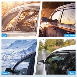 AceRide in-Channel Window Visors Compatible with 2009-2018 Dodge Ram 1500 Quad Cab, 2019-2024 Ram 1500 Classic Quad Cab,Rain Guards Sun Shields Window Deflector,4pcs