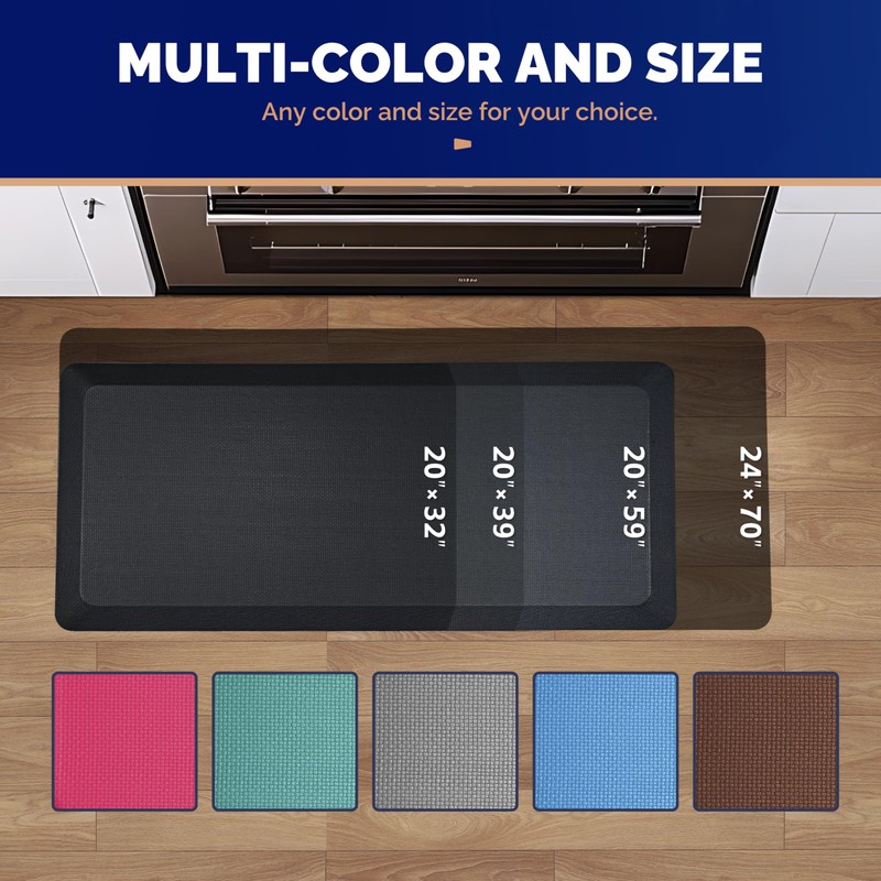 FEATOL Anti Fatigue Mat for Standing, 9/10 Extra Thick Ergonomic